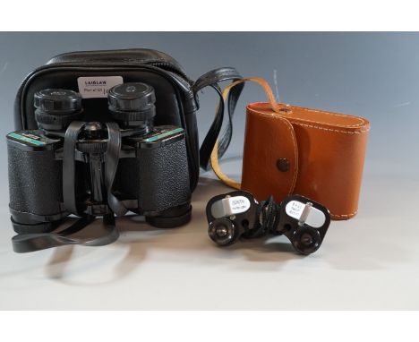 1960s Zenith 8 x 20 miniature / compact binoculars together with Tasco 8 x 30 field glasses