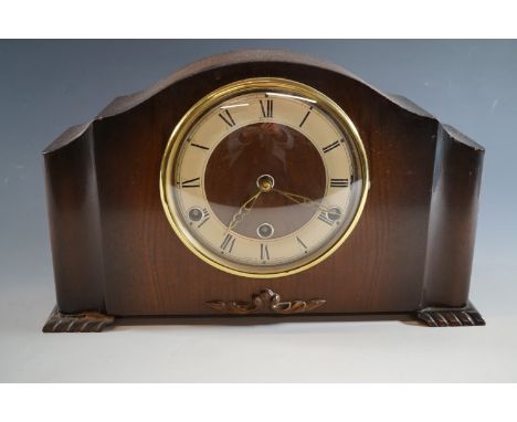 A Bentima mahogany mantle clock