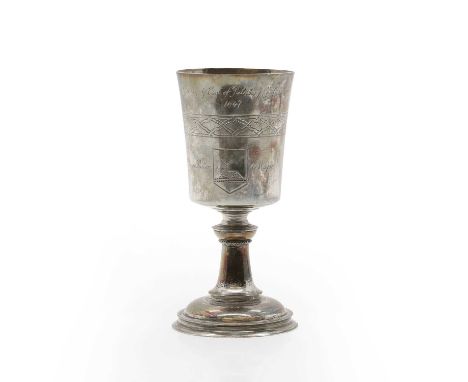 A silver 'Hertford Elizabethan Chalice' cup, by Garrard &amp; Co Ltd, London 1972, numbered 441, complete with its original c