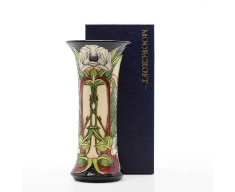 A Moorcroft pottery 'Fountains Abbey' pattern vase, by Philip Gibson, dated 2002, for James Macintyre &amp; Co, limited editi