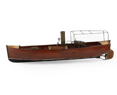 A model steamboat, with a Stewart Turner twin reversible steam engine, complete with marine boiler, complete with radio contr