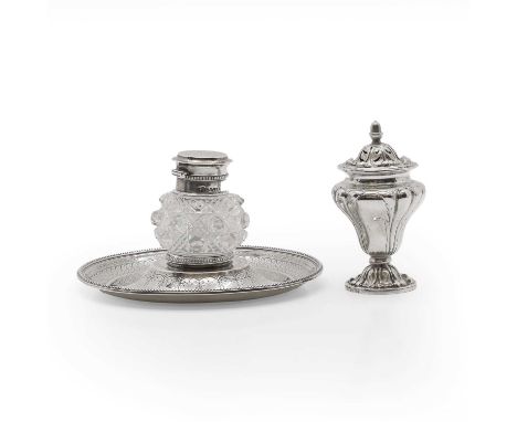 A William IV silver pounce, probably by Charles Reily &amp; George Storer, London 1835, the leaf decorated body with gilt int