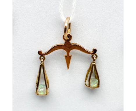 GOLD &amp; OPAL LIBRA SCALES