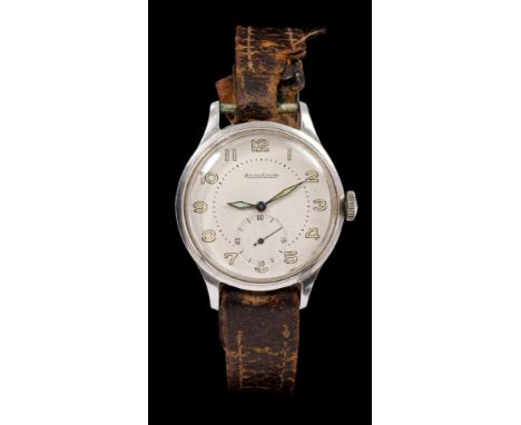 1950s gentlemen's Jaeger-LeCoultre stainless steel wristwatch, the mechanical movement, calibre 469 / A, signed and numbered 