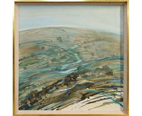 *Denis Wirth-Miller (1915 - 2010), oil on canvas - Deserted Valley, 1970 - 71, framed, 115cm square.Exhibited:  The New Art C