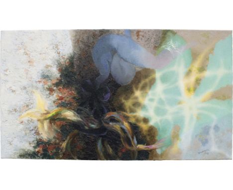 *Glyn Morgan (1926 - 2015), oil on canvas - 'The Pool of the Nereids V', signed and dated '70, 50cm x 91cm.Exhibited:  Colche