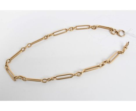 Edwardian gold (18ct) watch chain with elongated links, 45cm   CONDITION REPORT  Total gross weight approximately 52.4  grams