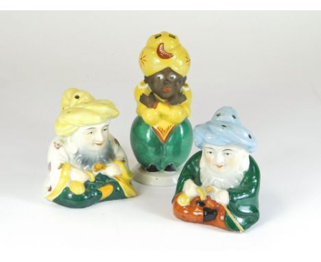HAT PIN STANDS. Three ceramic hat pin stands. Tallest 13.5cm.  Please note that all items in this auction are previously owne