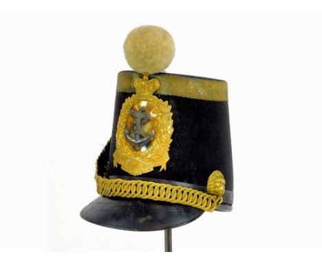 ROYAL DOCKYARD SHAKO. A Victorian Royal Dockyard Battalion shako; by Wilkinson & Son.  Please note that all items in this auc