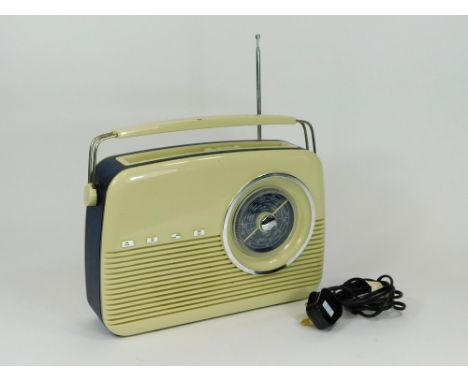 BUSH RADIO. A reproduction Bush TR82 series radio, with Bush leaflet & certificate of authenticity.  Please note that all ite