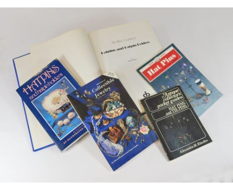 HAT PIN BOOKS ETC. Five various hat pin books, including the 'Collectors Encyclopaedia of Hat Pins & Hat Pin Holders' by Lill