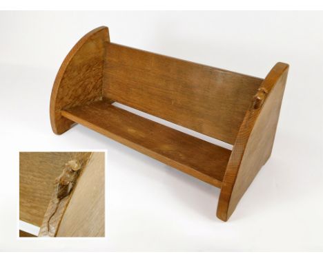 ROBERT 'MOUSEMAN' THOMPSON. A Robert 'Mouseman' Thompson oak book trough. W45 x H20cm.  Please note that all items in this au