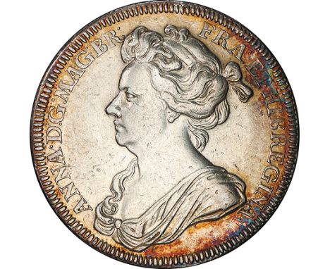 英国 (Great Britain) / ｱﾝ女王像 戴冠式勲章 銀ﾒﾀﾞﾙ 1702年 Eimer390 / 極美 / Anne Coronation Silver Medal / EF / ﾄｰﾝ PCGS AU53 / 15.53g