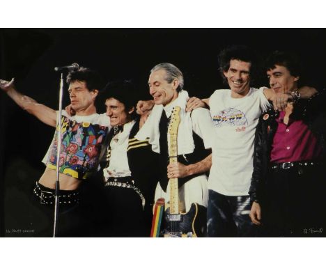 Ed Finnell (American, b.1956)'Mick Jagger, Ronnie Wood, Charlie Watts, Keith Richards and Bill Wyman - The Rolling Stones, St
