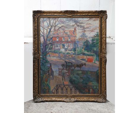 *William Washington (1885-1956)View from the Washingtons' home In Croydonunsigned, oil on canvas102 x 76cm, framedThe view is