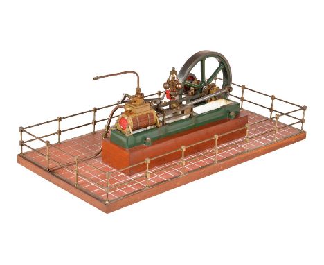 An exhibition quality model of a Stuart Turner ‘Victoria’ horizontal live steam mill engine, the single cylinder lagged in ha