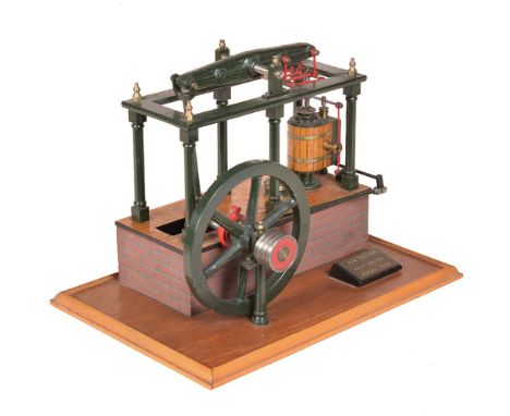 A well-engineered model of a 'Lady Stephanie’ type six column live steam Beam Engine, with single cylinder having outside ste