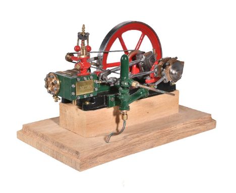 A well-engineered model of the horizontal live steam stationary engine ‘Unicorn”, model engineer built from Reeves castings a