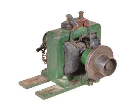A rare late Victorian/Edwardian period electric dynamo, suitable for use with a full size stationary engine and having belt d