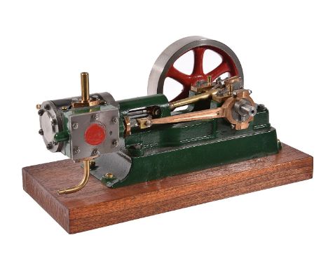 A model of a Stuart Turner No 8 horizontal live steam mill engine, the single cylinder being 1 inch stroke by 1 inch bore and