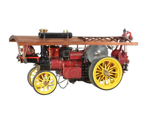 A well-engineered 2 inch scale model of a double crank compound Scenic Showman's engine ‘Thetford Town’, built by Mr Mike Che