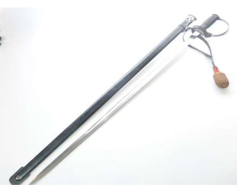 Nazi police officer's sword and scabbard, signed Krebs Solingen