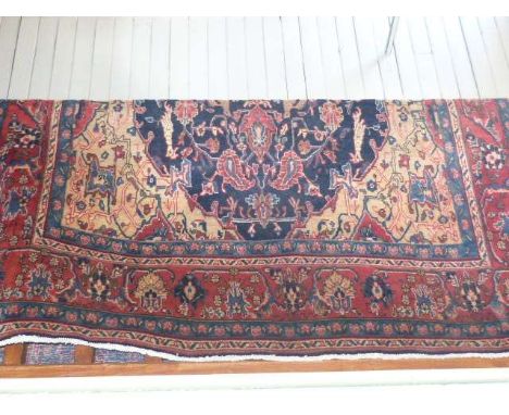 Blue ground Bidjar carpet 3.60 x 1.57