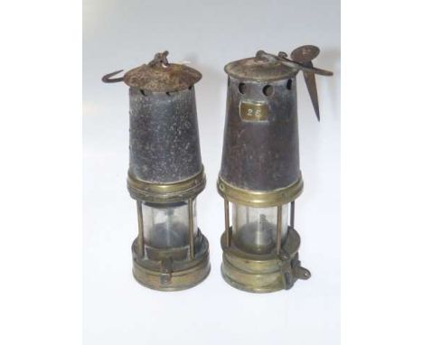 Two vintage miners lamps