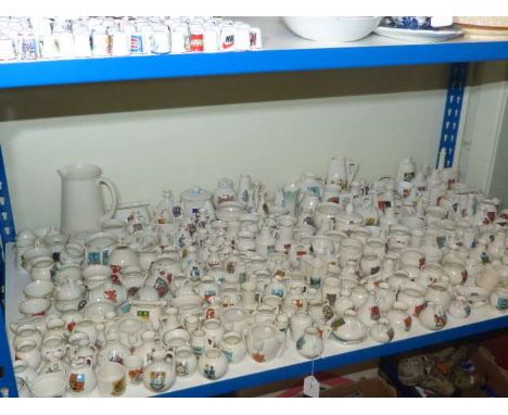Large collection of WH Goss crested china