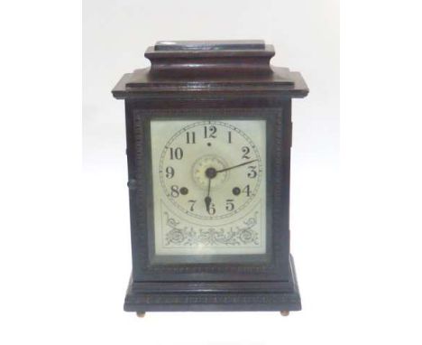 Mahogany cased John Bull automatic alarm clock