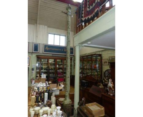 Pair of early 20th Century cast iron lamp posts