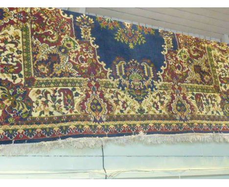 Blue ground Persian design carpet 3.30 x 2.40