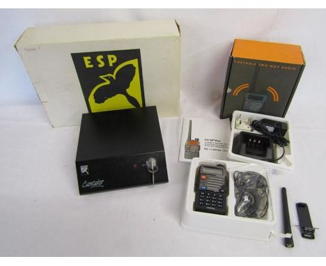 Boxed ESP Caretaker with key and UV-5R+ portable two-way radio