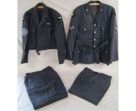 Men's RAF NATO blouse James Smith &amp; Co and trousers size 12 also a dress jacket (no label) and blue grey 1972 pattern tro