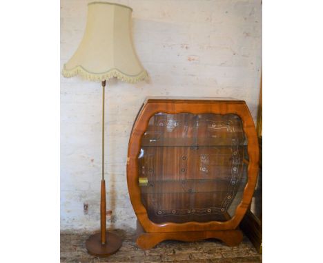 Art Deco display cabinet &amp; a 1960's standard lamp