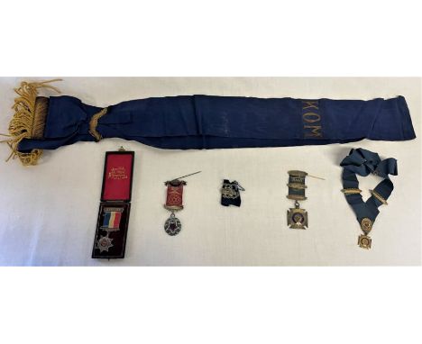 Collection of Buffaloes regalia, Including the Royal Antediluvian Order of Buffaloes hallmarked&nbsp;L. Simpson London 1949 m