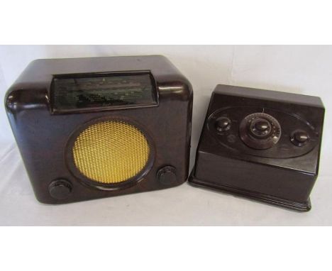 Bakelite bush radio DAC90A and Bakelite PYE domestic receiver&nbsp;