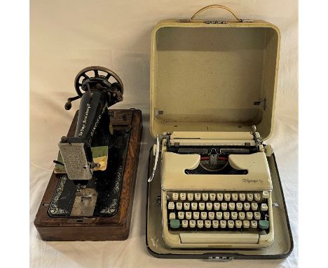 Singer sewing machine and Olympia typewriter