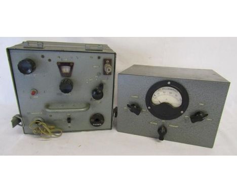 Metal cased milliampere meter and a radio receiver