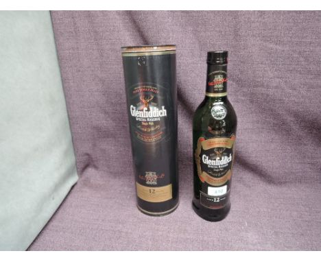 A bottle of Glenfiddich Special Reserve 12 Year Old Single Malt Scotch Whisky, 40% vol, 70cl, in card tube