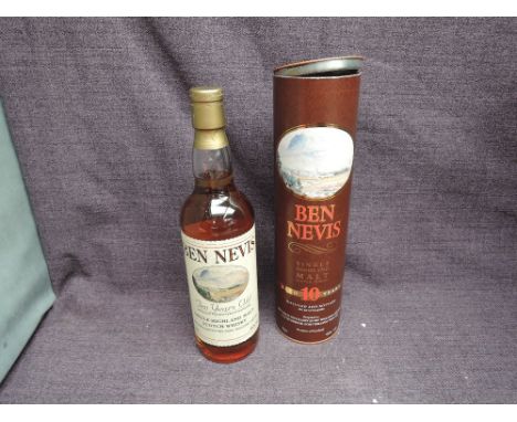 A bottle of 1990's/2000's Ben Nevis 10 Year Old Single Highland Malt Scotch Whisky, 46% vol, 70cl in card tube