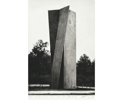 Robert Longo (1953), Site point 1971-1975, 2011, crayon de graphite sur papier, signé, titré et dédicacé, 20x14,5 cm (à vue)C