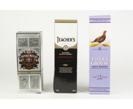 BOTTLE OF THE FAMOUS GROUSE MALT WHISKY, 10 YEARS, together with a BOTTLE OF CHIVAS REGAL BLENDED SCOTCH WHISKY, 12 YEARS, an
