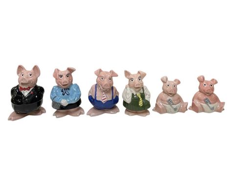 WADE; a full set of five Natwest ceramic piggy banks, with duplicate 'Woody' figure (6).