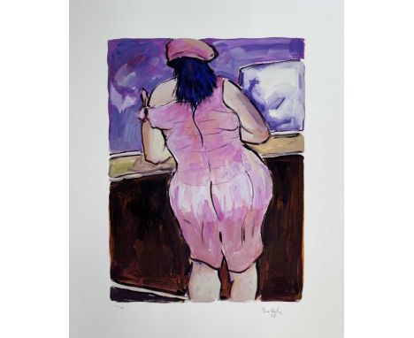 BOB DYLAN (born 1941); a signed limited edition print from 'The Drawn Blank' series, 'Woman in The Red Lion Pub', signed lowe