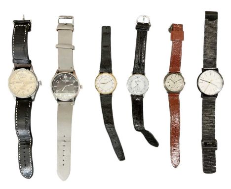 Six various gentleman's dress watches.