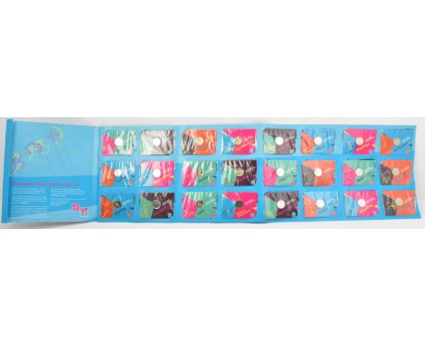 LONDON 2012 OLYMPIC SPORT COLLECTION BY THE ROYAL MINT; a full set of cards including the Completion coin.