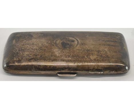 JOSEPH GLOSTER LTD; a George V hallmarked silver cigarette case, Birmingham 1917, 13.5 x 7cm, approx 4.7ozt/146.5g.