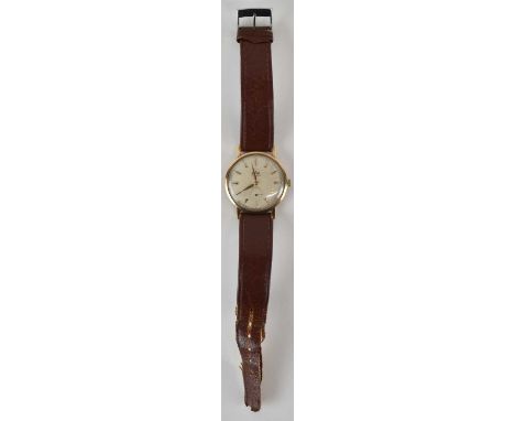 ELCO; a gentleman's yellow metal Incabloc wristwatch, with seventeen jewel movement, dial set with triangular hour markers an
