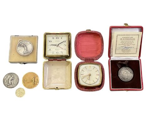 A cased 1982 Sri Lanka vs England inaugural test match medallion, inscribed with initials 'M.C. Cook', with original certific